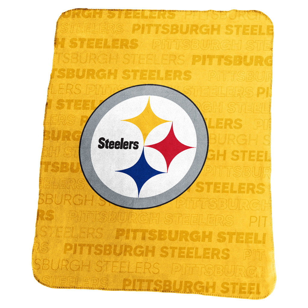 NFL Pittsburgh Steelers Logo Brands 50" x 60" Classic Blanket - Gold