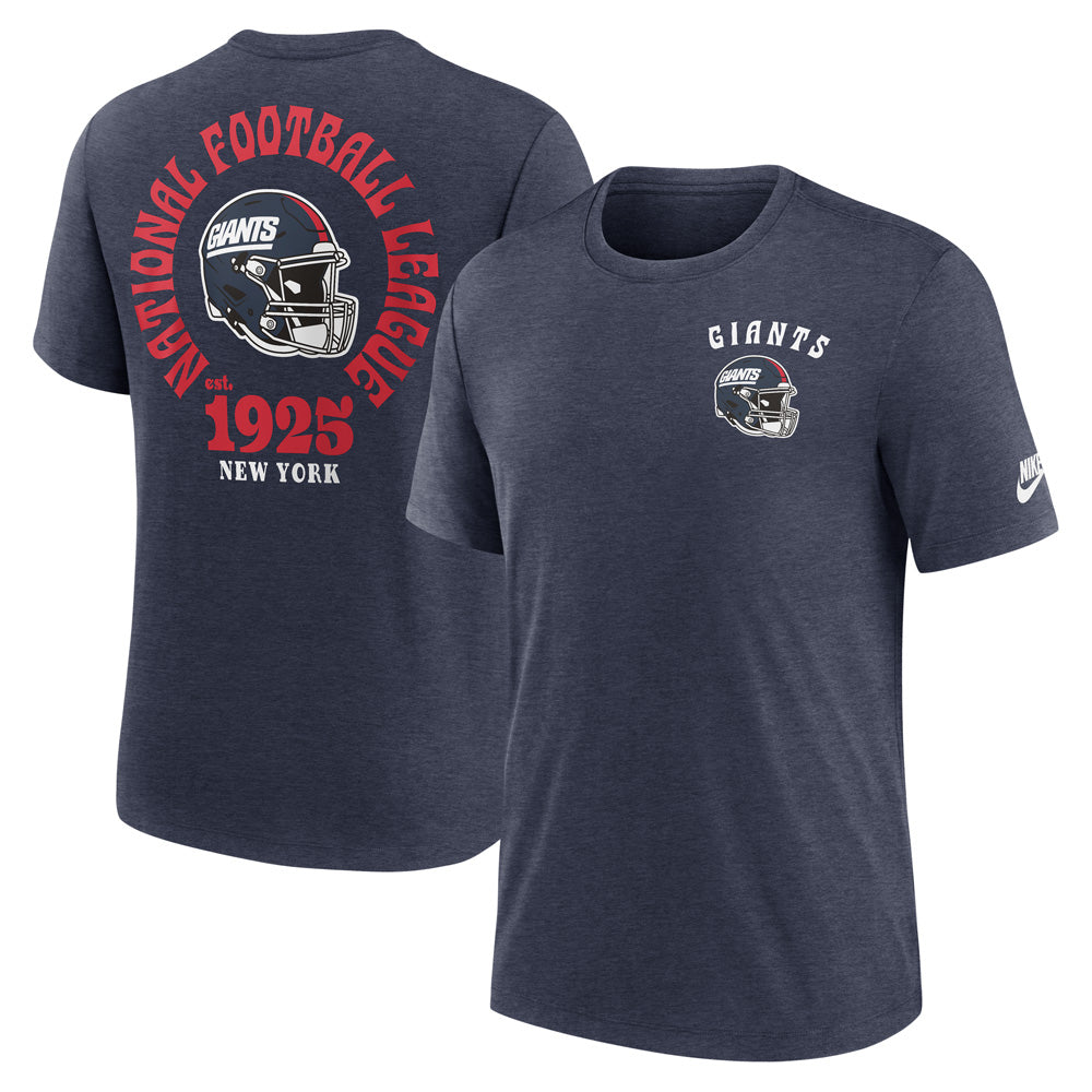 NFL New York Giants Nike 2-Hit Tri-Blend T-Shirt - Navy