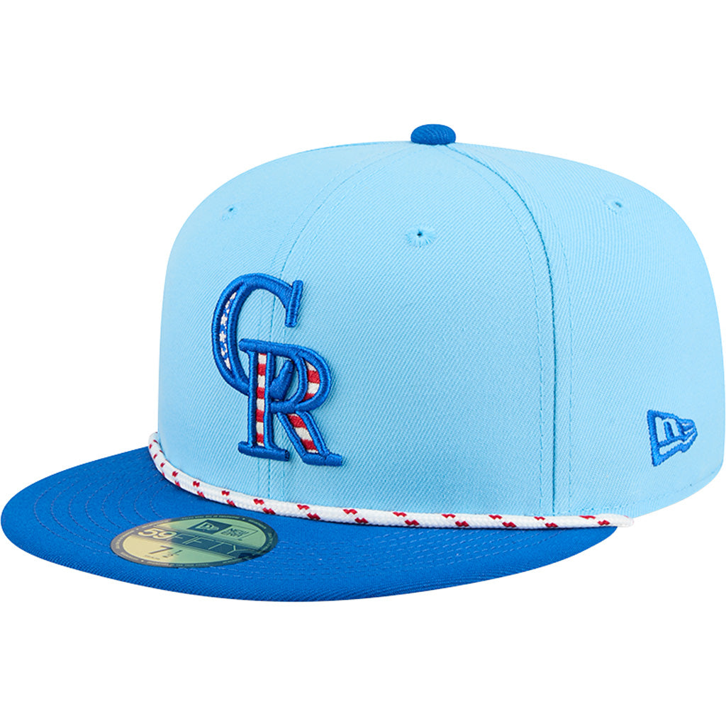 MLB Colorado Rockies New Era 2025 4th of July 59FIFTY Fitted Hat - Blue