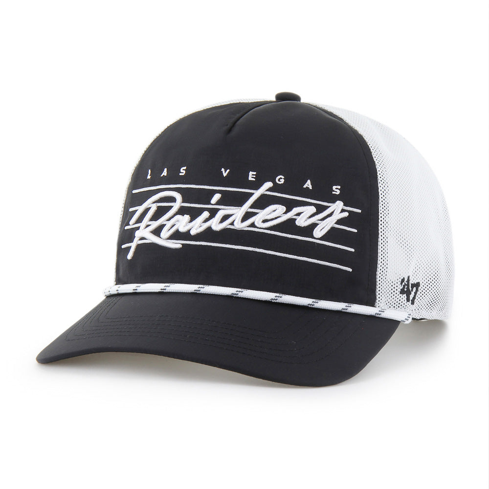 NFL Las Vegas Raiders &#39;47 Downburst Mesh Hitch Adjustable Hat - Black