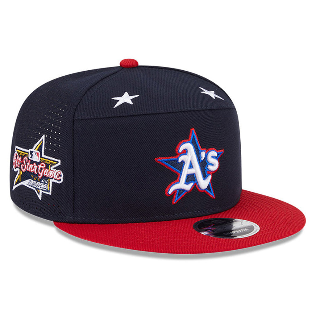 MLB Oakland Athletics New Era 2025 All Star Game Workout 9FIFTY Split Panel Snapback Hat - Navy