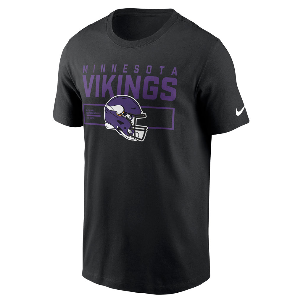 NFL Minnesota Vikings Nike Helmet Essential T-Shirt - Black