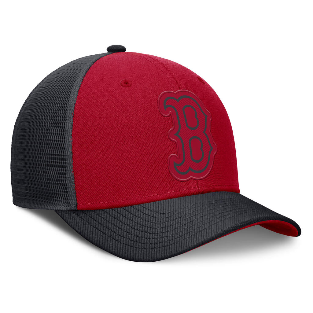 MLB Boston Red Sox Nike Two-Tone Tonal Logo Trucker Snapback Hat - Red