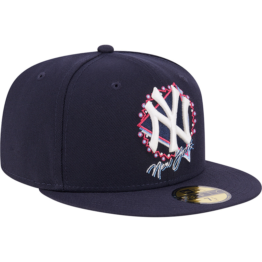 MLB New York Yankees New Era Neon 59FIFTY Fitted Hat - Navy