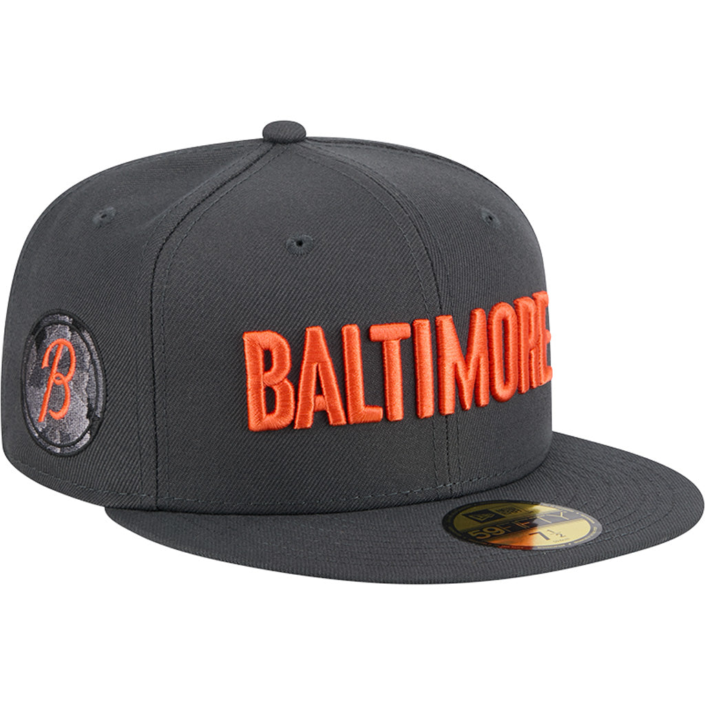 MLB Baltimore Orioles New Era City Connect Fan Pack 59FIFTY Fitted Hat - Charcoal