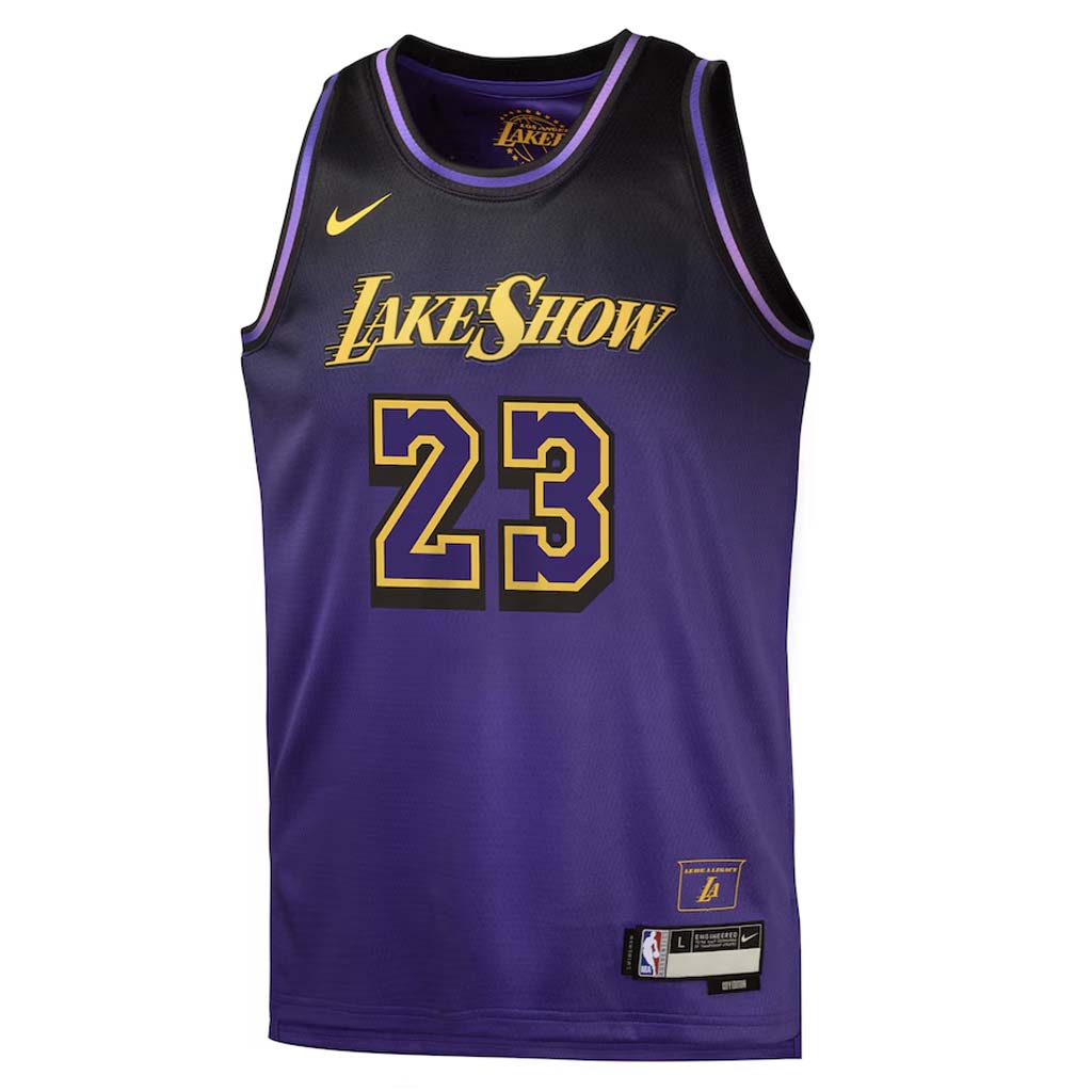 NBA Los Angeles Lakers Lebron James Youth Nike 2024/25 City Edition Swingman Jersey