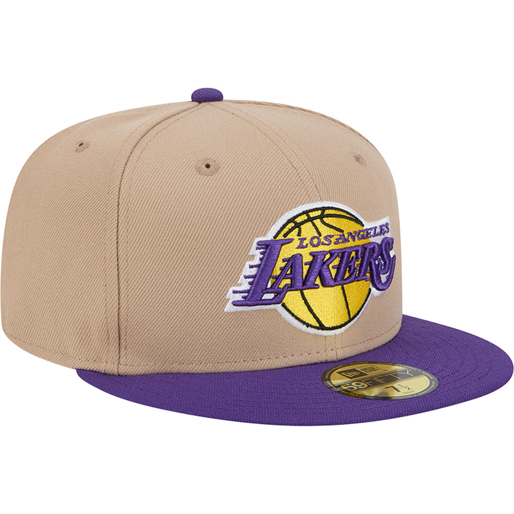 NBA Los Angeles Lakers New Era Camel 59FIFTY Fitted Hat