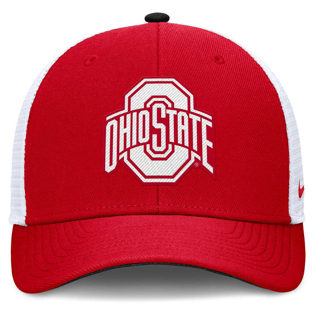 NCAA Ohio State Buckeyes Nike Primetime Trucker Snapback Hat - Red