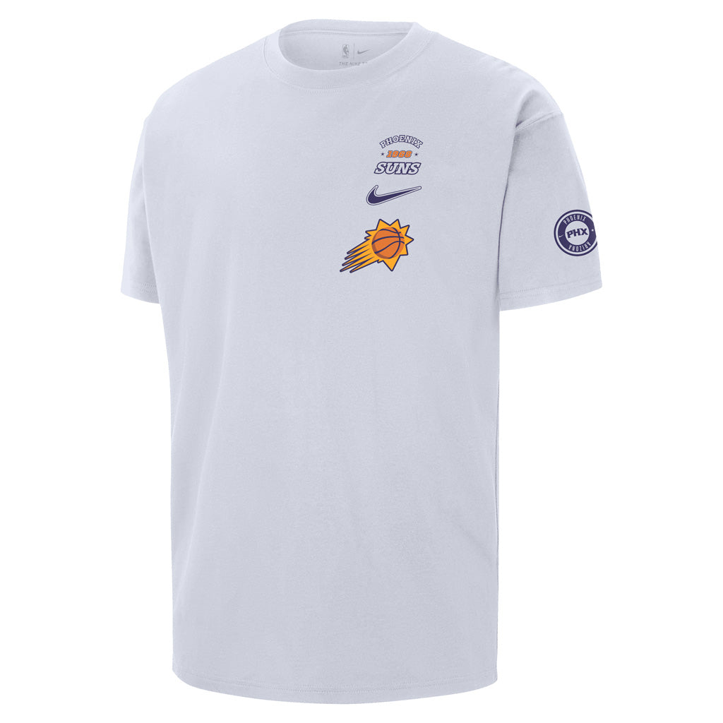 NBA Phoenix Suns Nike 2024/25 Courtside Varsity T-Shirt - White