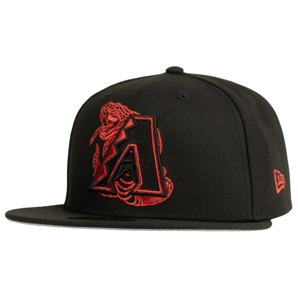 MLB Arizona Diamondbacks New Era Double Vision Blackbird 59FIFTY Fitted Hat - Black