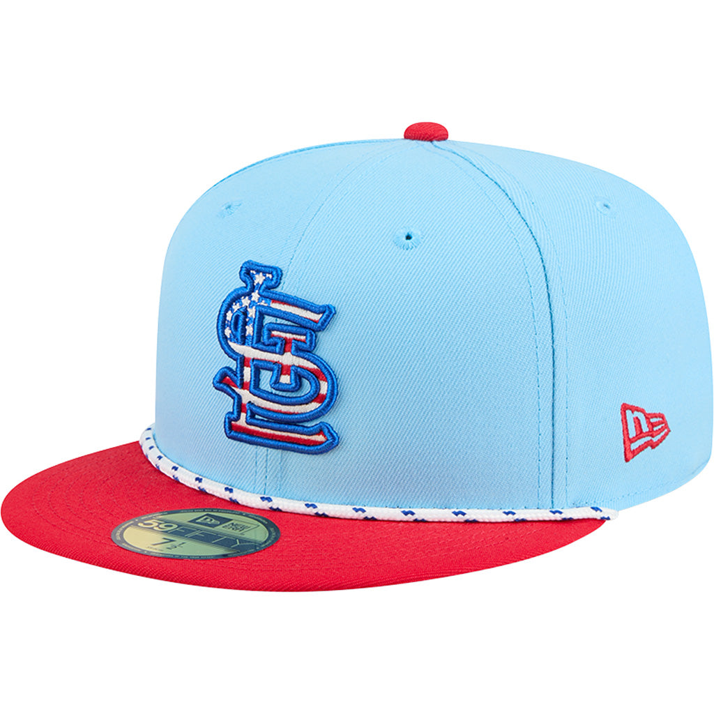 MLB St. Louis Cardinals New Era 2025 4th of July 59FIFTY Fitted Hat - Blue