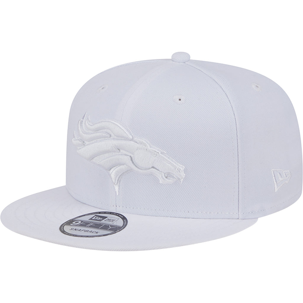 NFL Denver Broncos New Era White on White 9FIFTY Snapback Hat - White