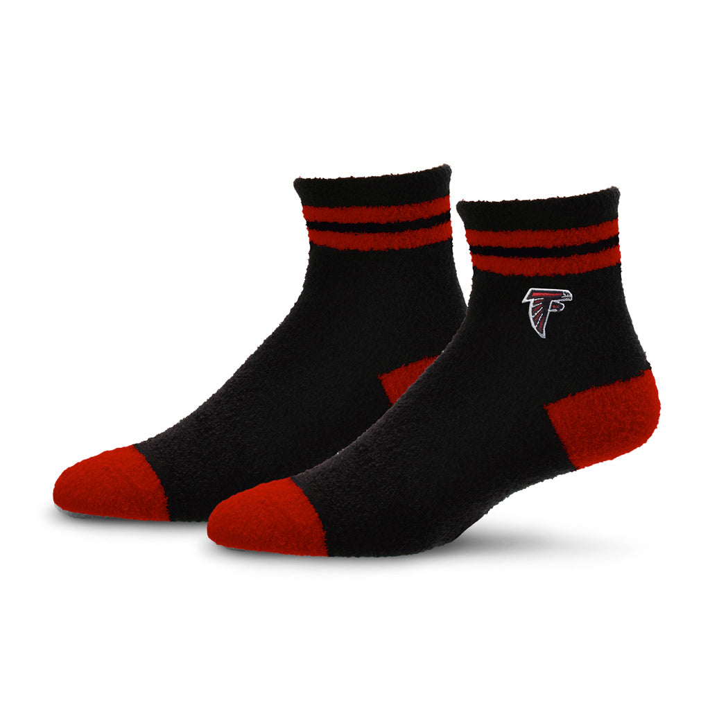 NFL Atlanta Falcons For Bare Feet Stripe Cozy Socks - Black