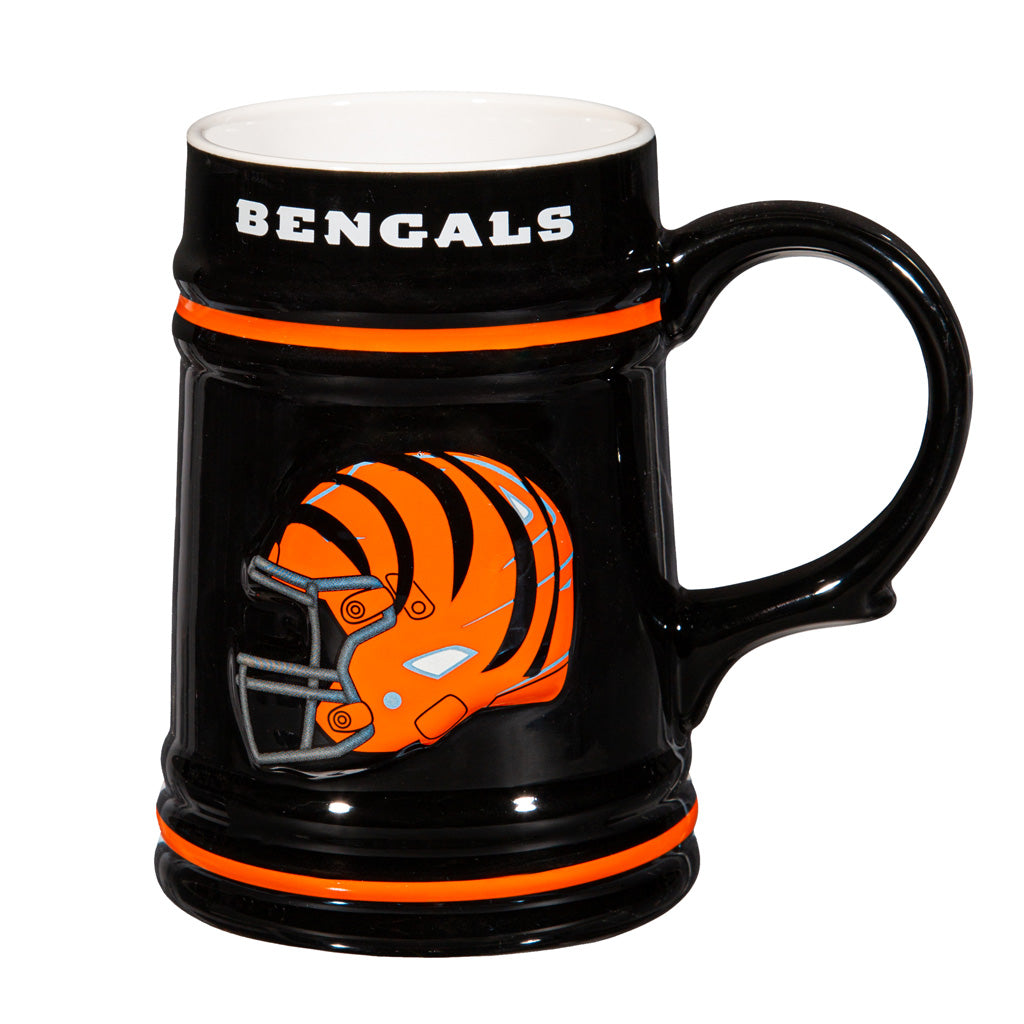 NFL Cincinnati Bengals Evergreen 24oz Ceramic Stein Cup - Black
