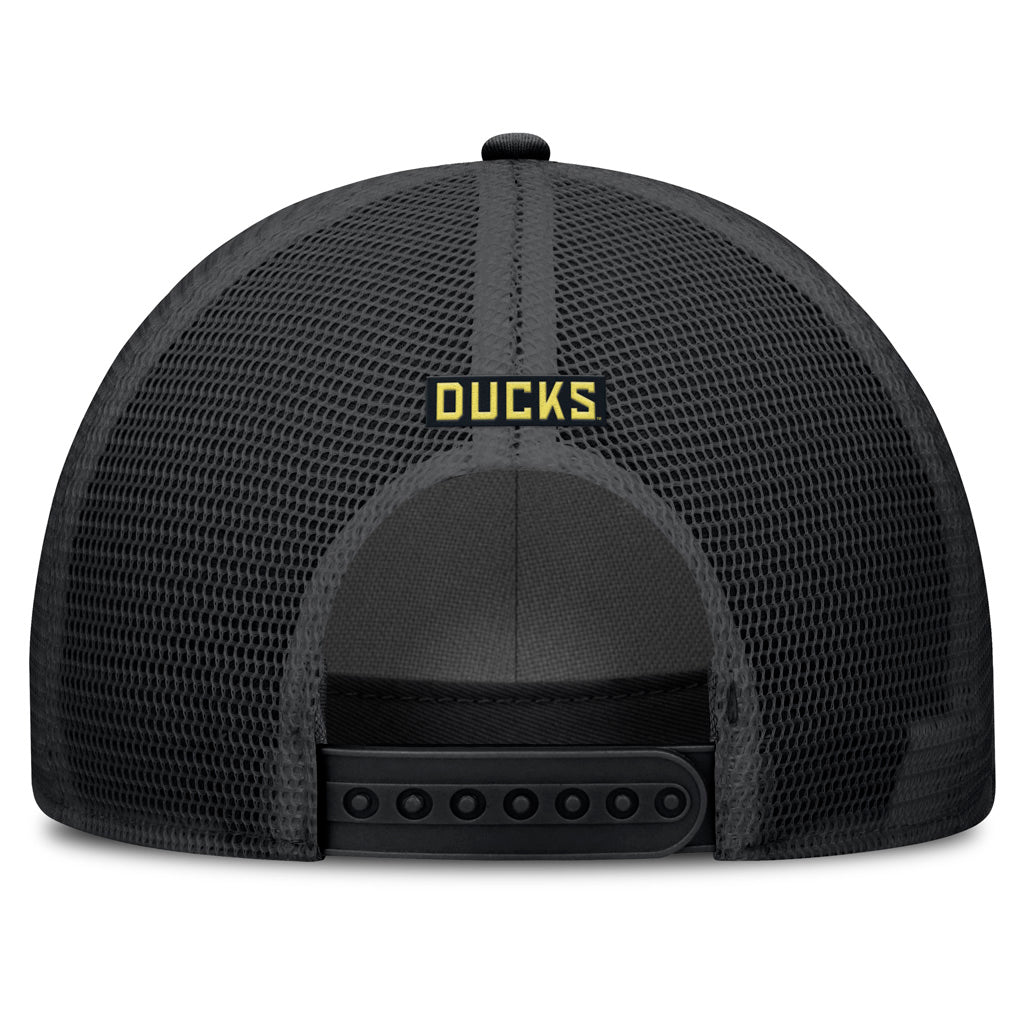 NCAA Oregon Ducks Nike Primary Logo Snapback Trucker Hat - Black