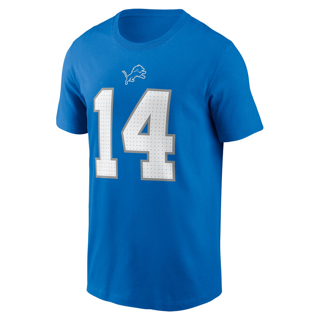 NFL Detroit Lions Amon-Ra St Brown Nike Name & Number T-Shirt - Blue