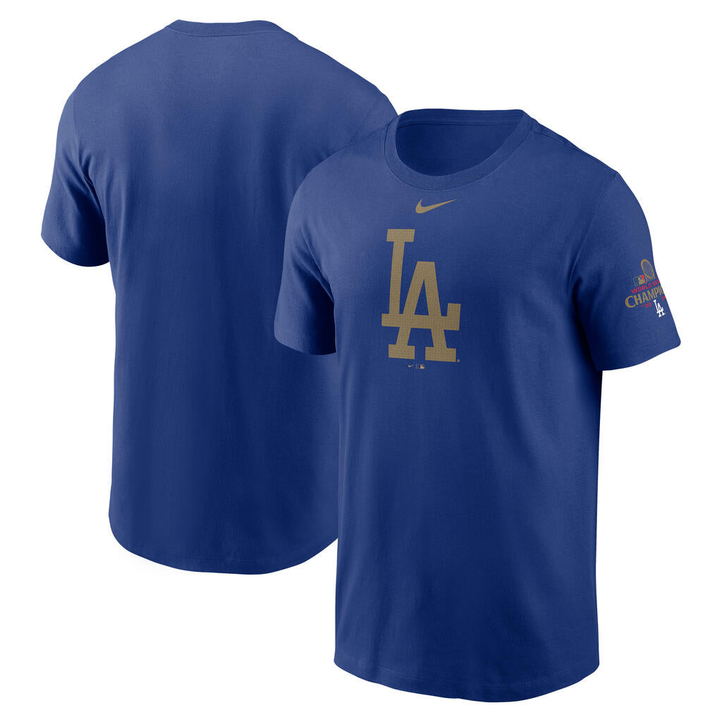 MLB Los Angeles Dodgers Nike Gold Logo T-Shirt - Blue