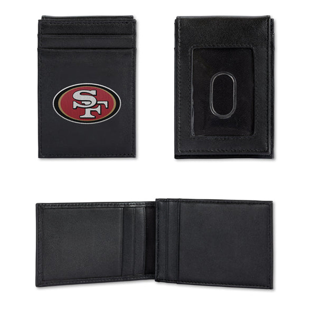 NFL San Francisco 49ers Rico Stitched Front Pocket Wallet - Black