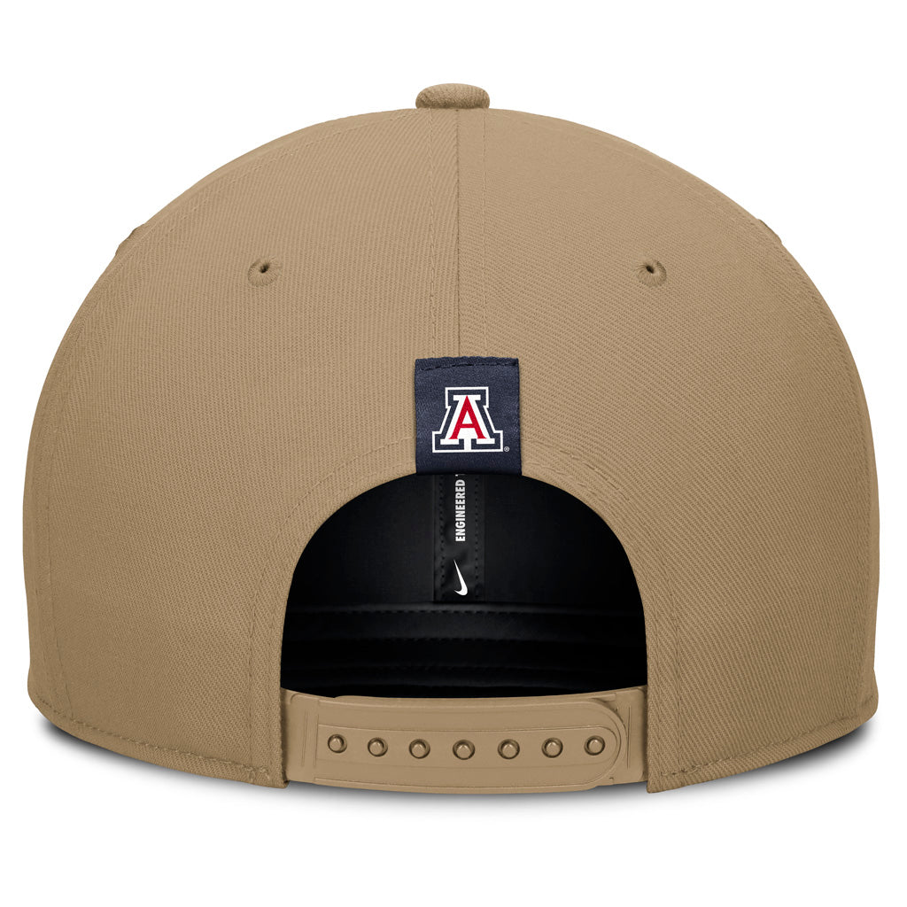 NCAA Arizona Wildcats Nike Tonal Primary Logo Snapback Hat - Khaki