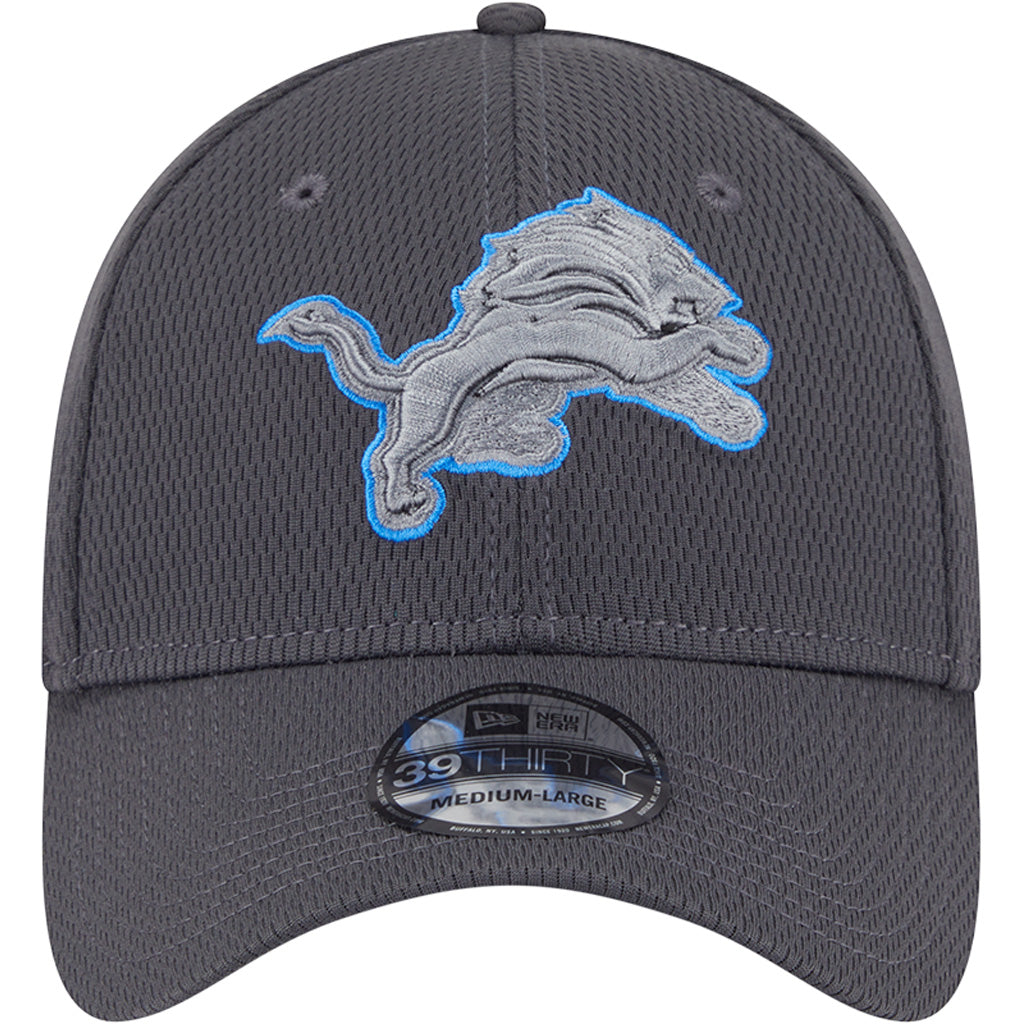 NFL Detroit Lions New Era Tonal Graphite 39THIRTY Flex Fit Hat - Graphite