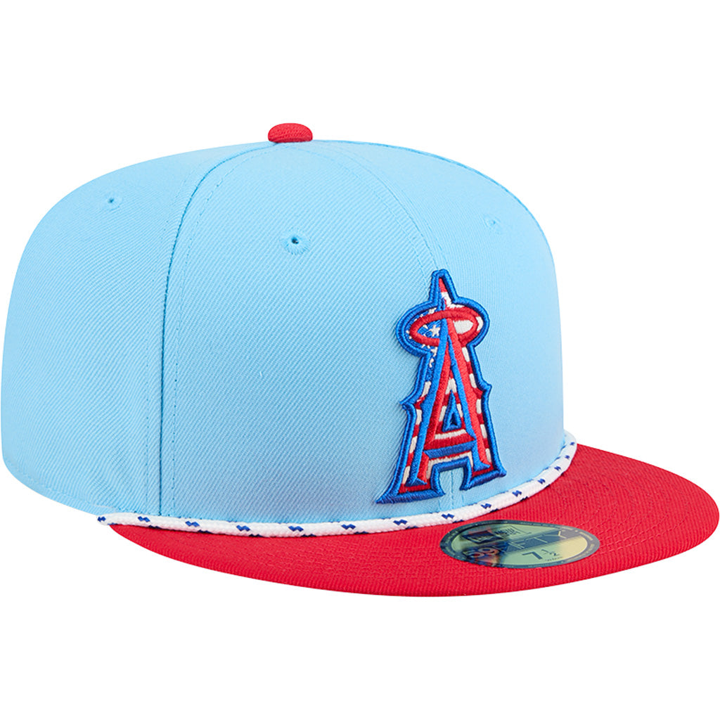 MLB Los Angeles Angels New Era 2025 4th of July 59FIFTY Fitted Hat - Blue