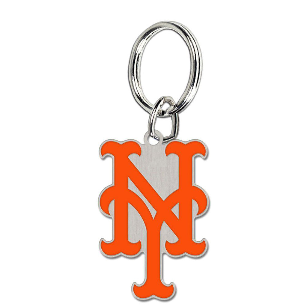 MLB New York Mets WinCraft Cloisonne Logo Keychain - Orange