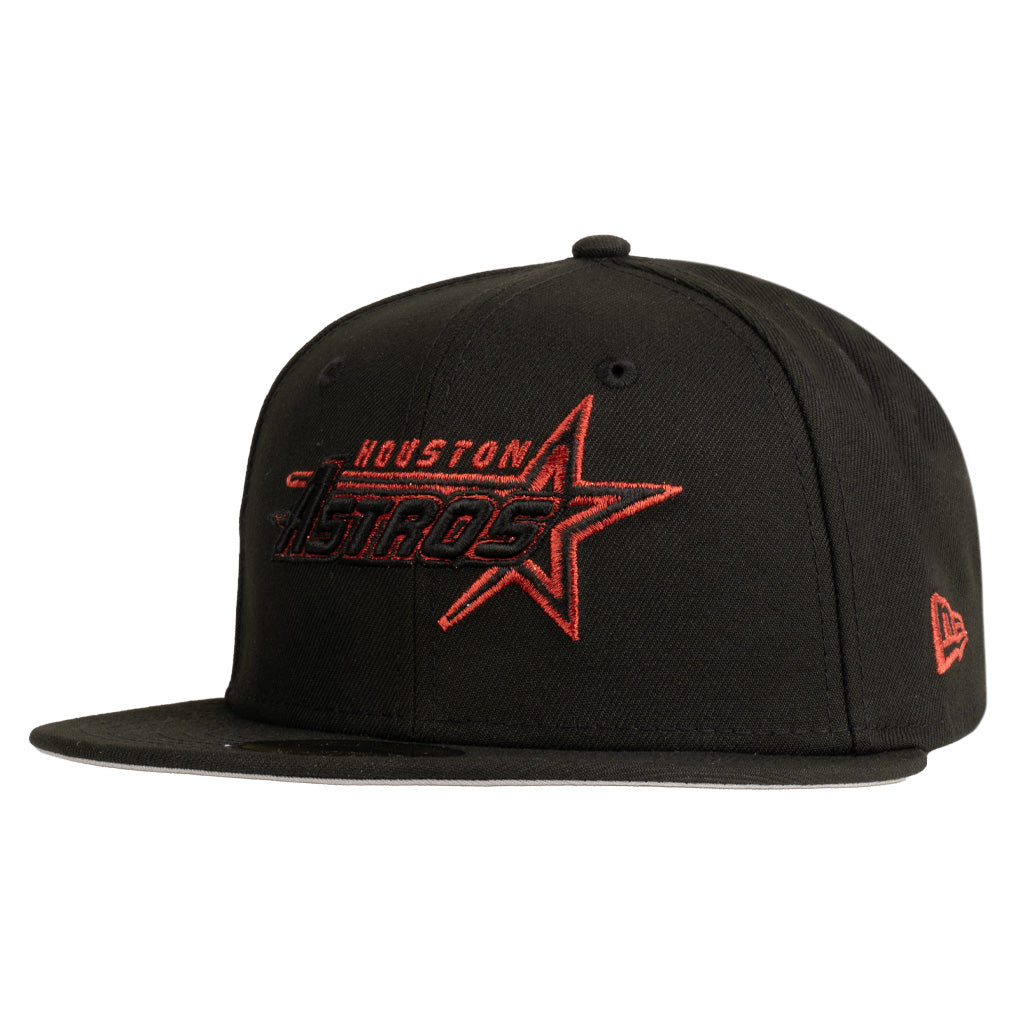 MLB Houston Astros New Era Blackbird 59FIFTY Fitted Hat - Black