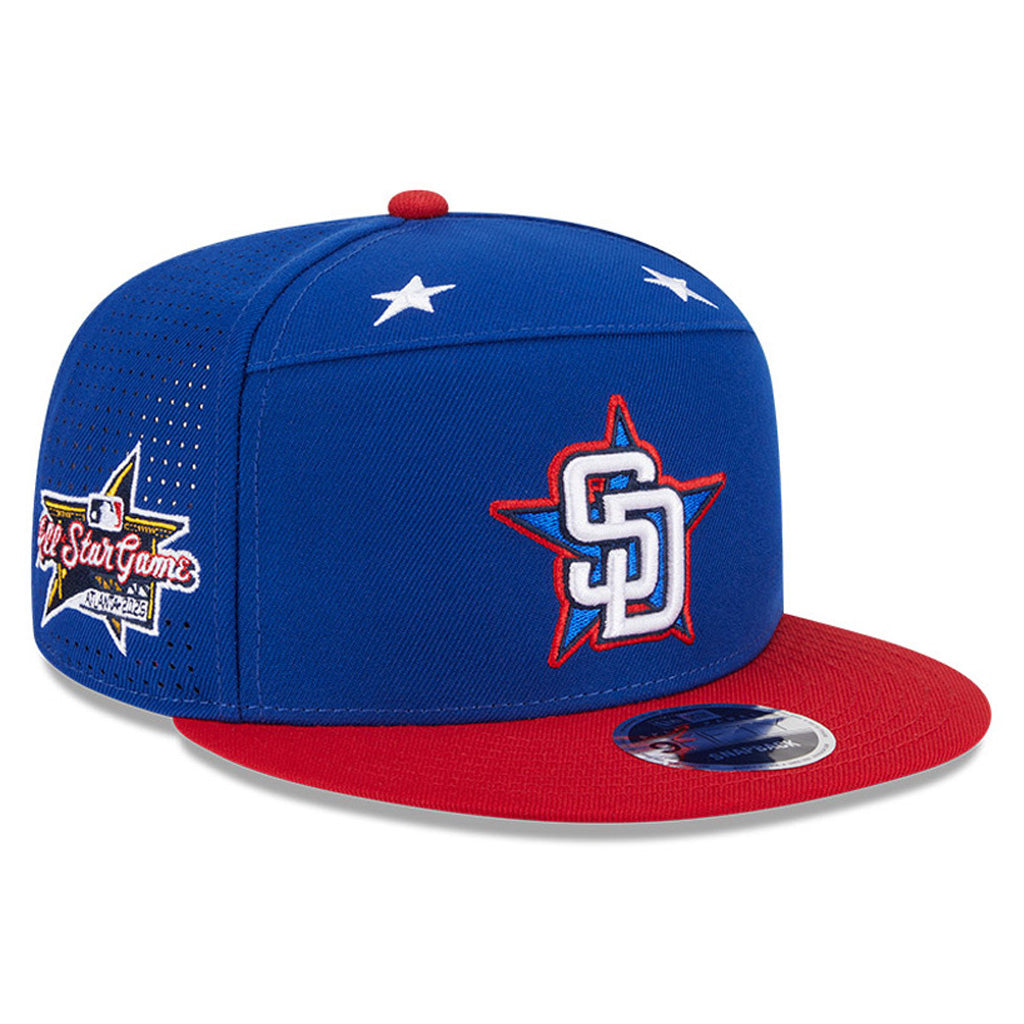 MLB San Diego Padres New Era 2025 All Star Game Workout 9FIFTY Split Panel Snapback Hat - Blue