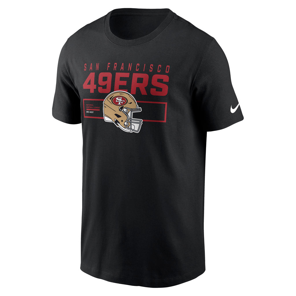 NFL San Francisco 49ers Nike Helmet Essential T-Shirt - Black