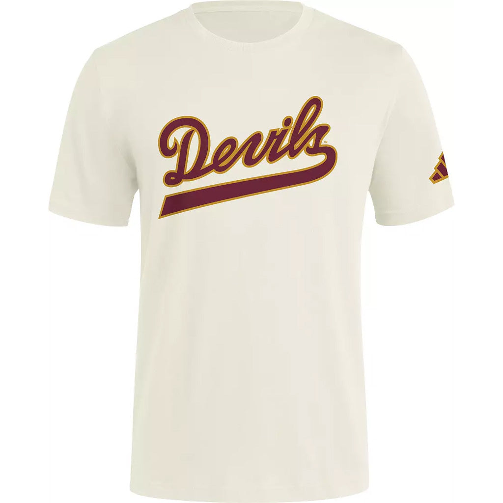 NCAA Arizona State Sun Devils adidas Script Fresh T-Shirt - Cream