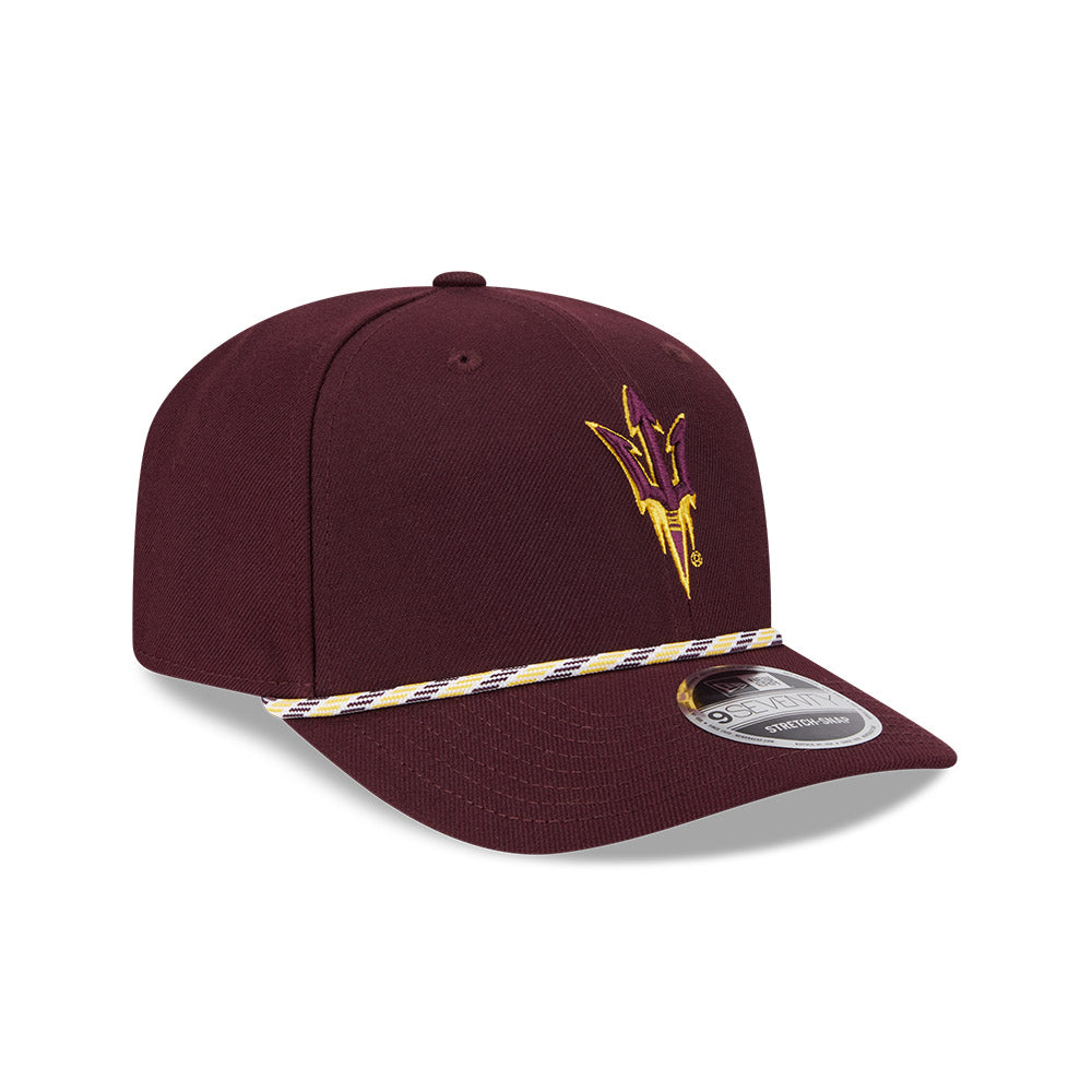 NCAA Arizona State Sun Devils New Era Multicolor Rope 9SEVENTY Stretch-Snapback Hat - Maroon