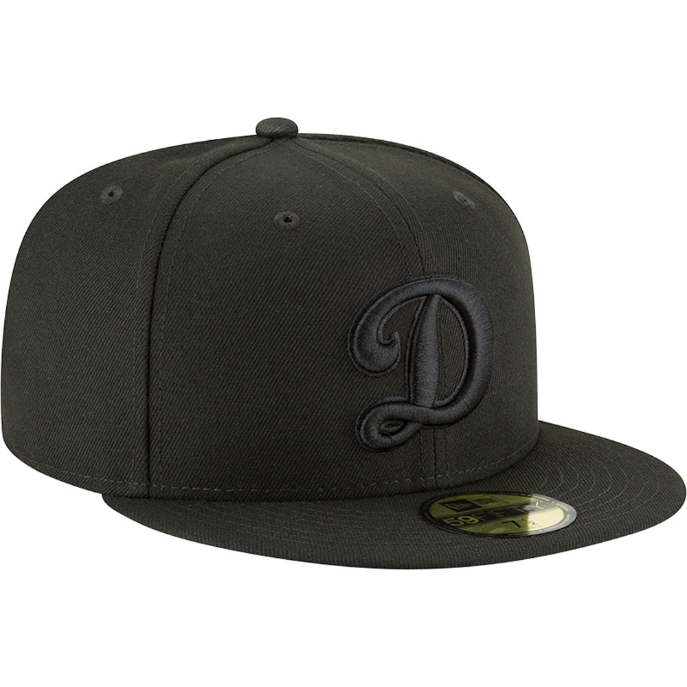 MLB Los Angeles Dodgers New Era Alternate Black on Black 59FIFTY Fitted Hat - Black