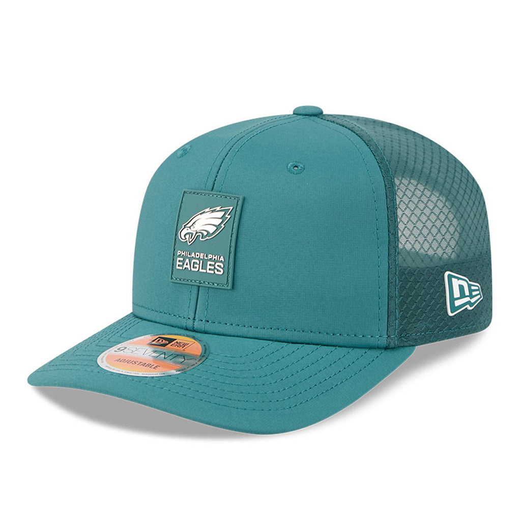 NFL Philadelphia Eagles New Era 2025 Sideline 9SEVENTY Stretch-Snapback Hat - Green