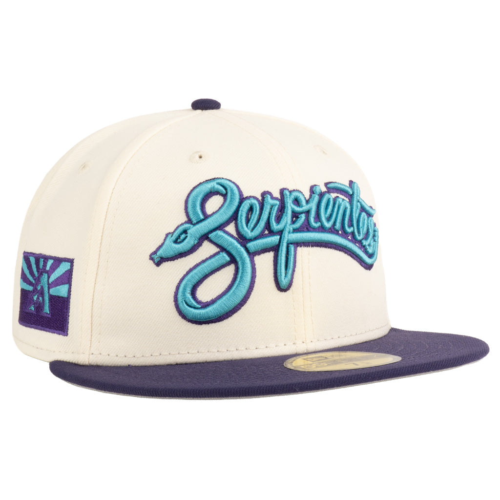 MLB Arizona Diamondbacks New Era Two-Tone City Connect Teal Wordmark 59FIFTY Fitted Hat - Cream