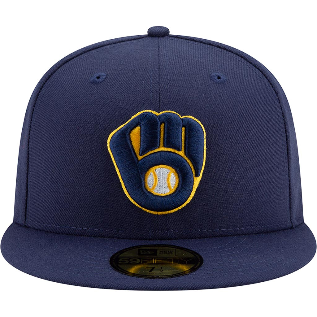 MLB Milwaukee Brewers New Era Authentic Collection Home On-Field 59FIFTY Fitted Hat - Navy