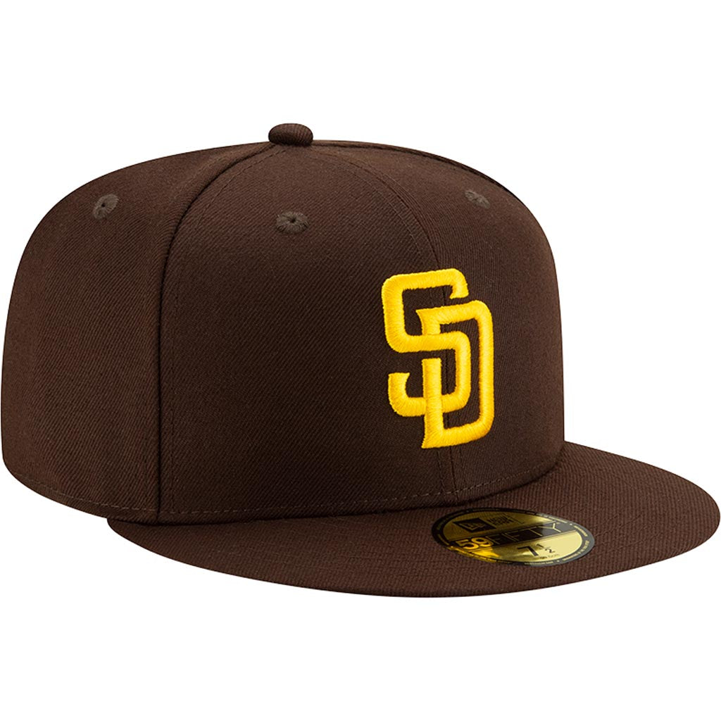MLB San Diego Padres Youth New Era Home Authentic Collection 59FIFTY Fitted Hat - Brown