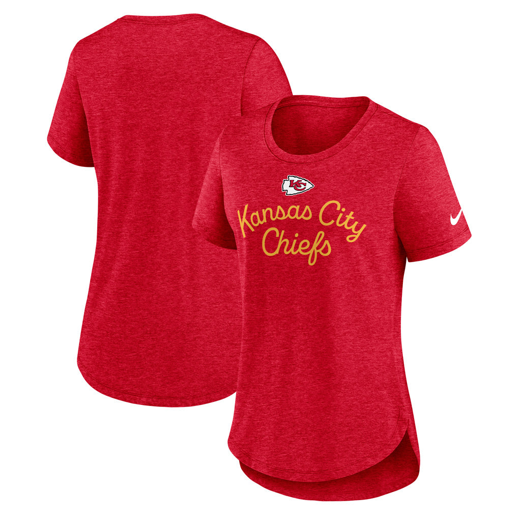NFL Kansas City Chiefs Women's Nike Fashion Triblend T-Shirt - Red