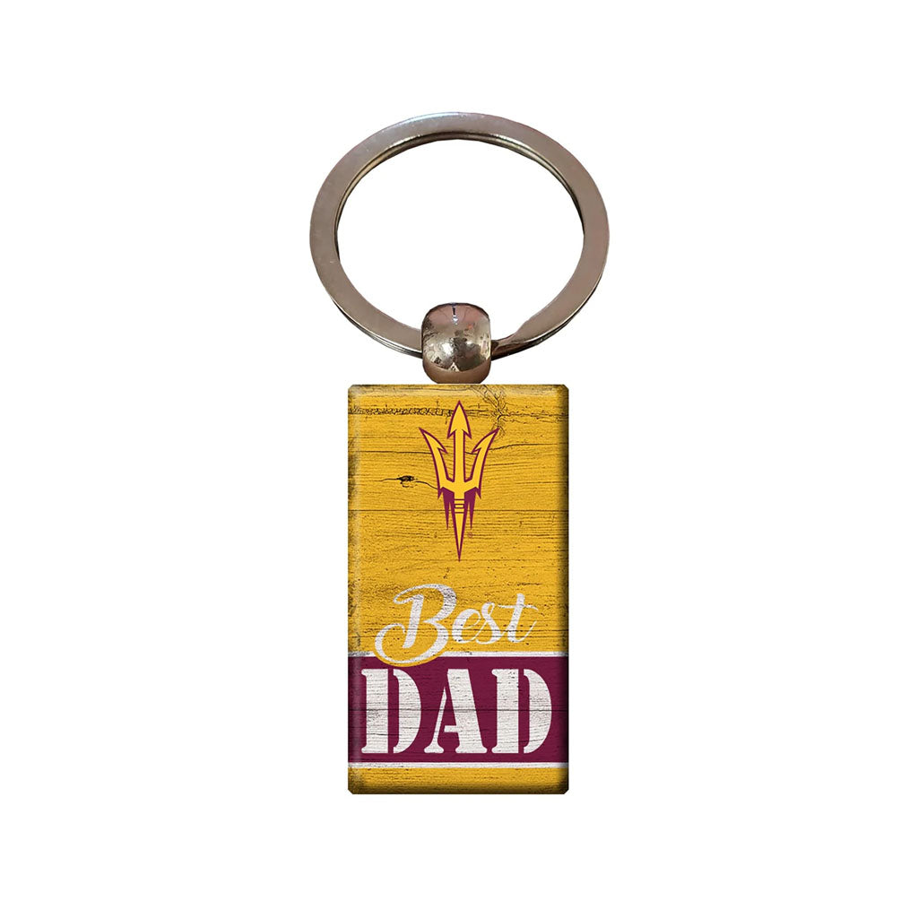 NCAA Arizona State Sun Devils Fan Creation Wooden Keychain