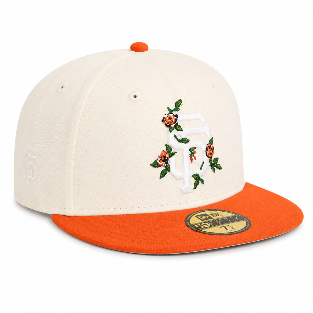 MLB San Francisco Giants New Era Two-Tone Summer Flower 59FIFTY Fitted Hat - Cream