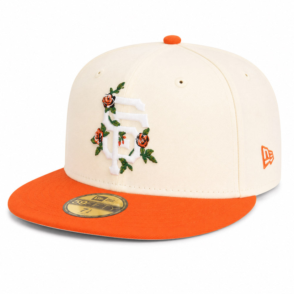 MLB San Francisco Giants New Era Two-Tone Summer Flower 59FIFTY Fitted Hat - Cream