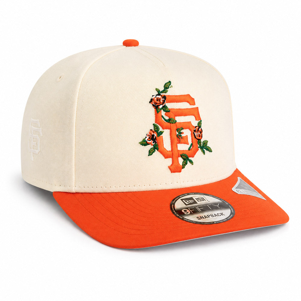 MLB San Francisco Giants New Era Two-Tone Summer Flower 9FIFTY A-Frame Snapback Hat - Cream