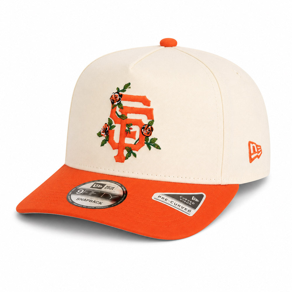 MLB San Francisco Giants New Era Two-Tone Summer Flower 9FIFTY A-Frame Snapback Hat - Cream