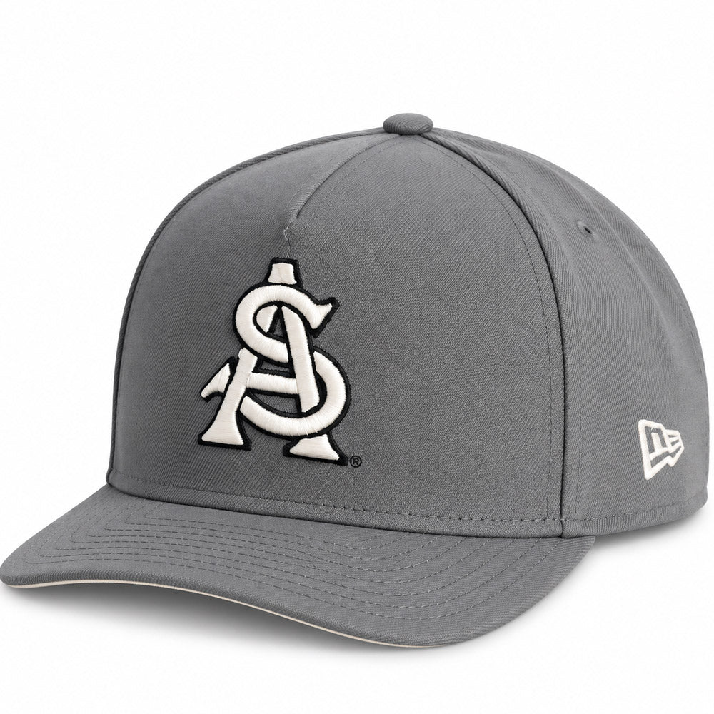 NCAA Arizona State Sun Devils New Era Chrome Logo 9FIFTY A-Frame Snapback Hat- Gray