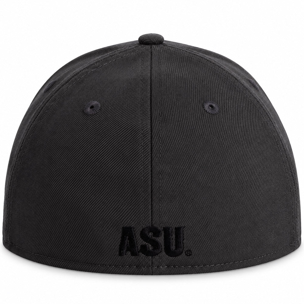 NCAA Arizona State Sun Devils New Era Black Logo 39THIRTY Flex Fit Hat- Graphite