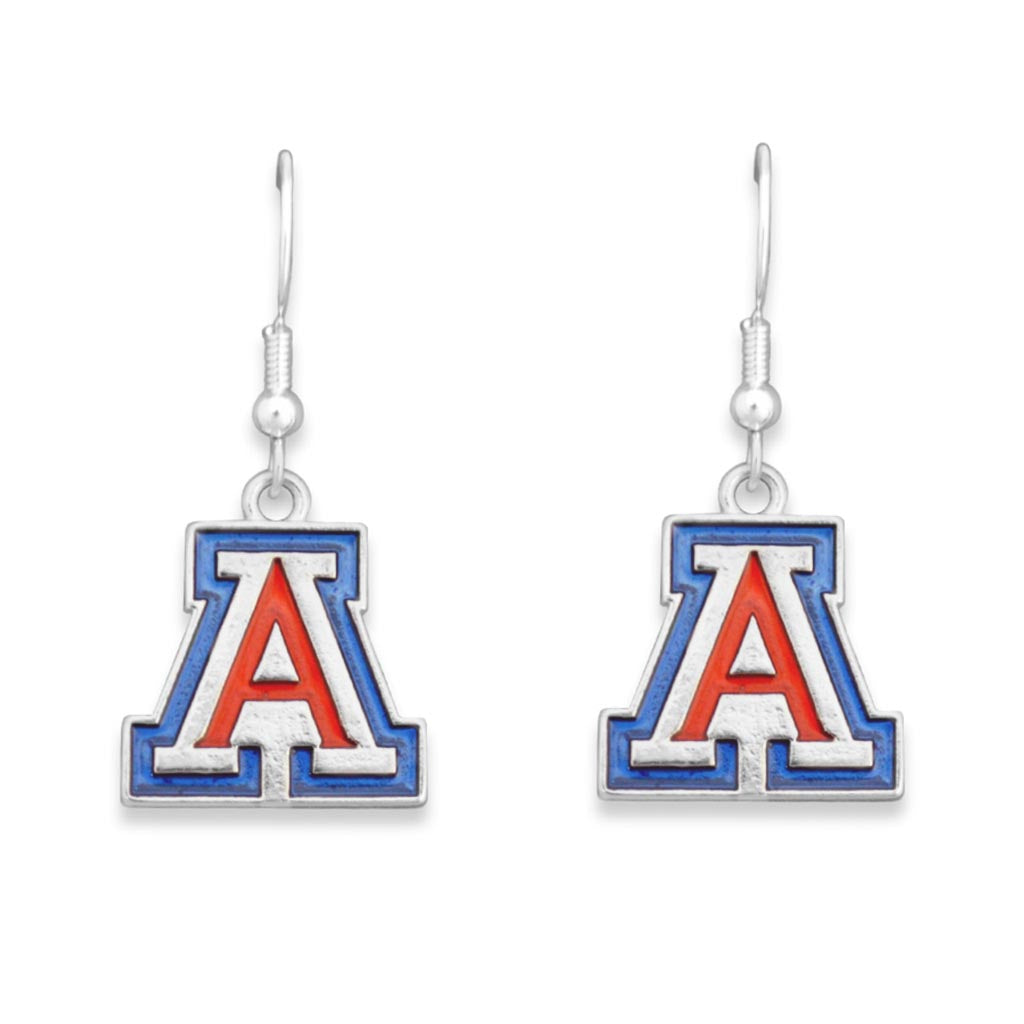 NCAA Arizona Wildcats Gentry USA Iridescent Earrings - Silver