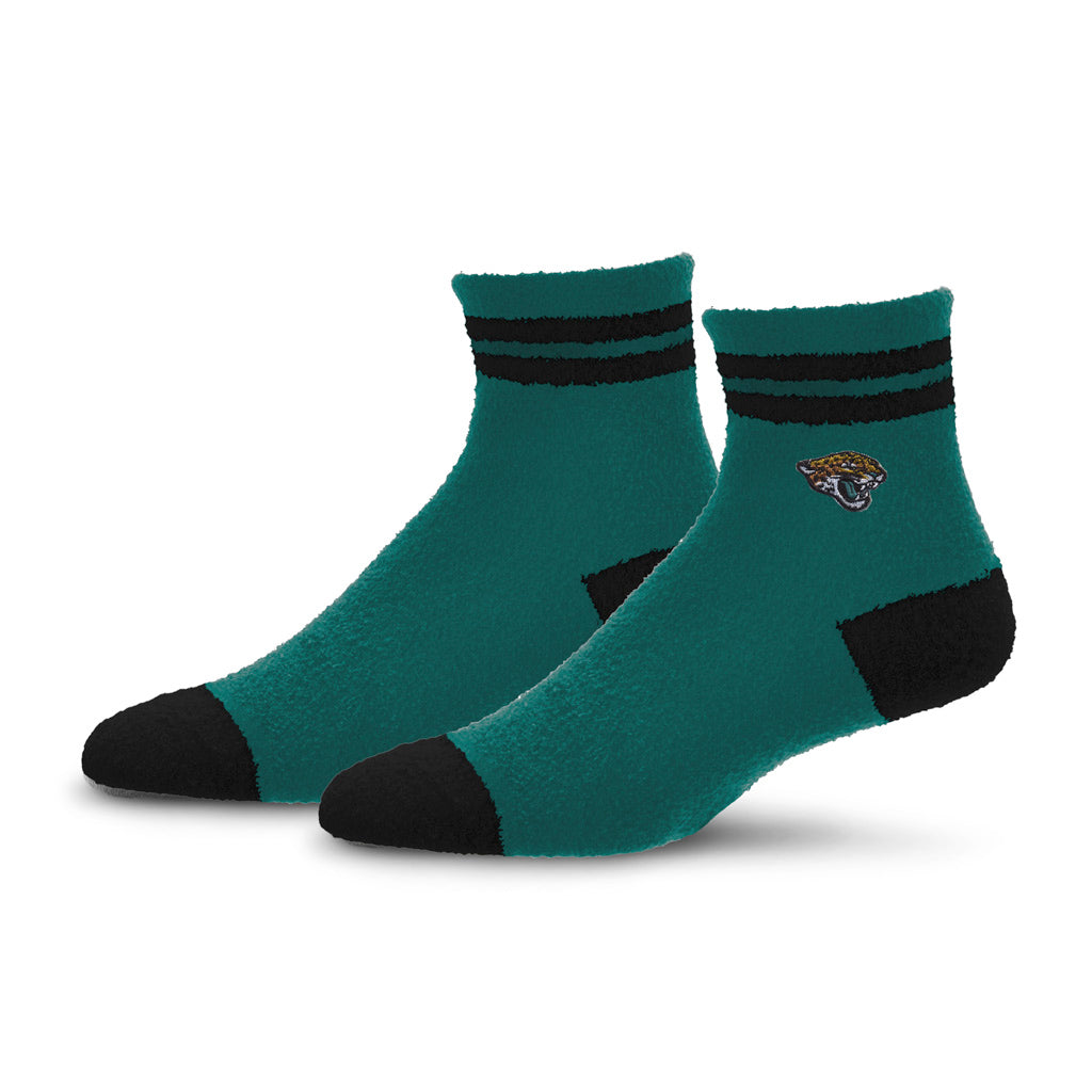 NFL Jacksonville Jaguars For Bare Feet Stripe Cozy Socks - Teal