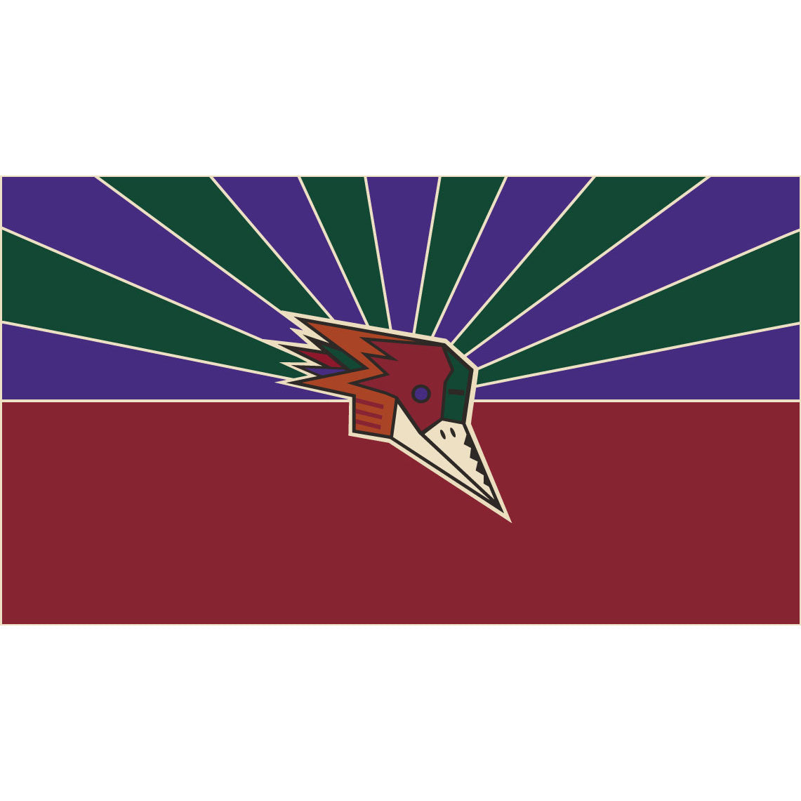 Tucson Roadrunners Kachina Head State Flag Sticker