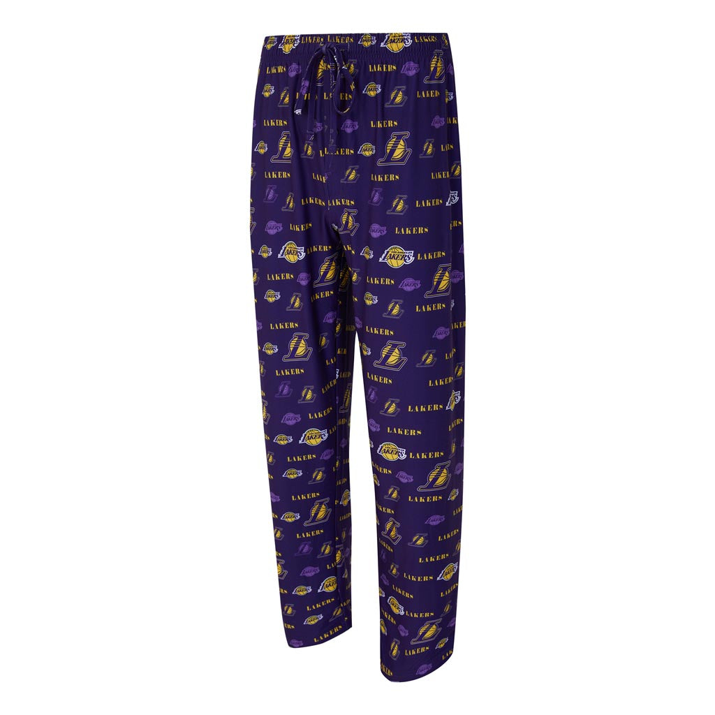 NBA Los Angeles Lakers Concepts Sport Mosaic All Over Print PJ Pants - Purple