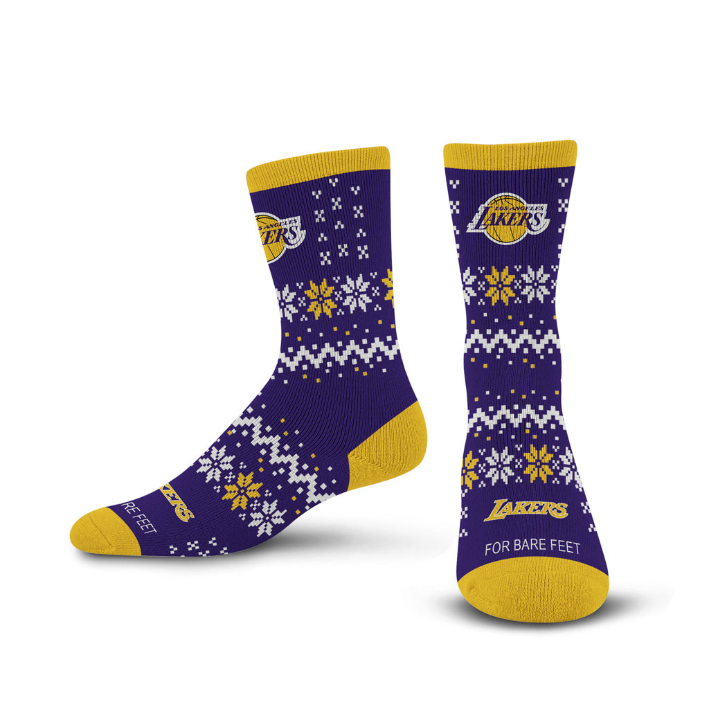 NBA Los Angeles Lakers For Bare Feet Team Sweater Socks - Purple