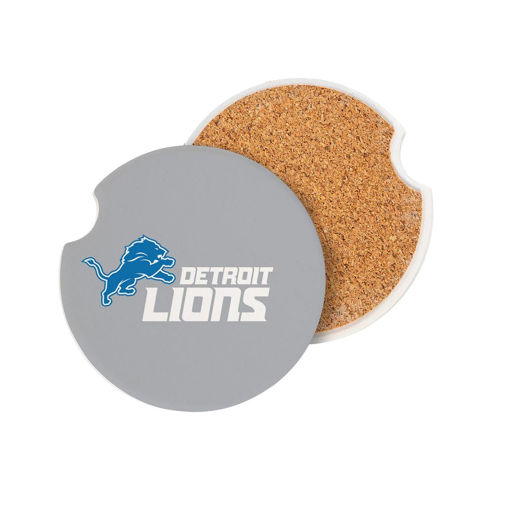 NFL Detroit Lions Evergreen 2-Pack Car Coasters